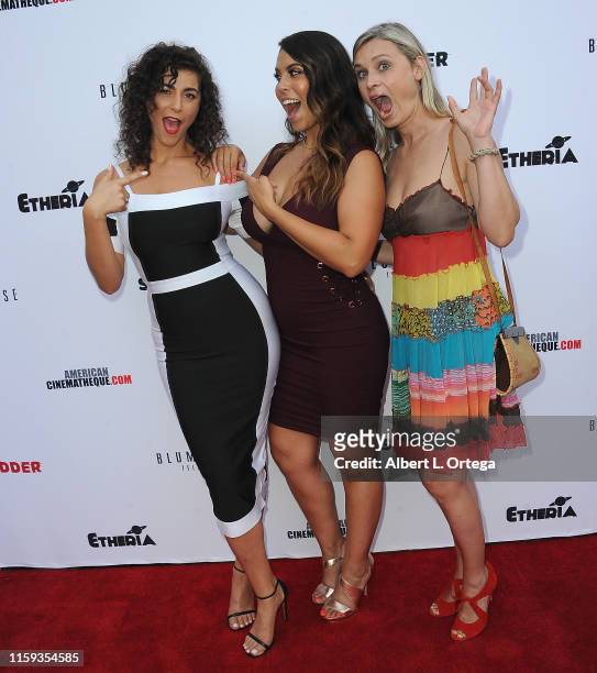 Elysia Rotaru,Gigi Saul Guerrero and Kristina Klebe attend the 6th Annual Etheria Film Showcase held at American Cinematheque's Egyptian Theatre on...