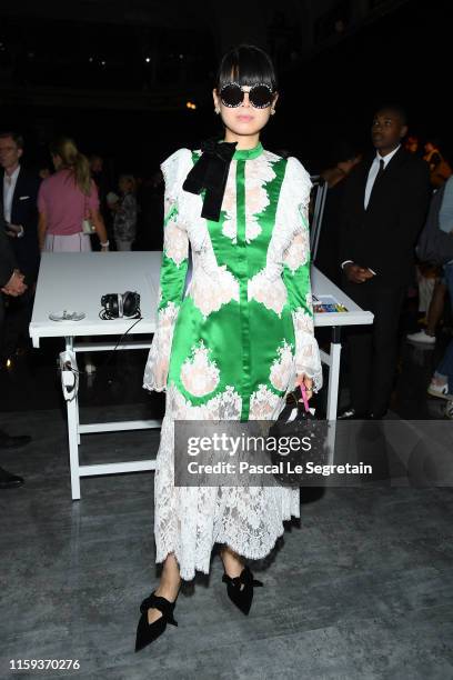 Leaf Greener attends the Schiaparelli Haute Couture Fall/Winter 2019 2020 show as part of Paris Fashion Week on July 01, 2019 in Paris, France.