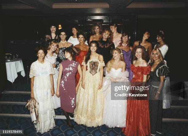 Some of the female guests of English photographer Lord Lichfield at a charity ball to launch his new book 'The Most Beautiful Women', UK, September...