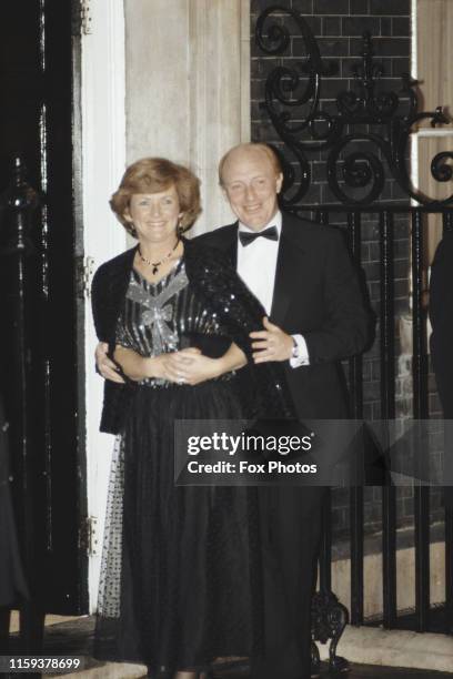 British politician Neil Kinnock, Leader of the Labour Party, with his wife Glenys at 10 Downing Street in London, for the celebration of its 250th...