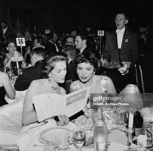 American actress and singer Lena Horne at the 8th Primetime Emmy Awards dinner in Hollywood, California, 17th March 1956.