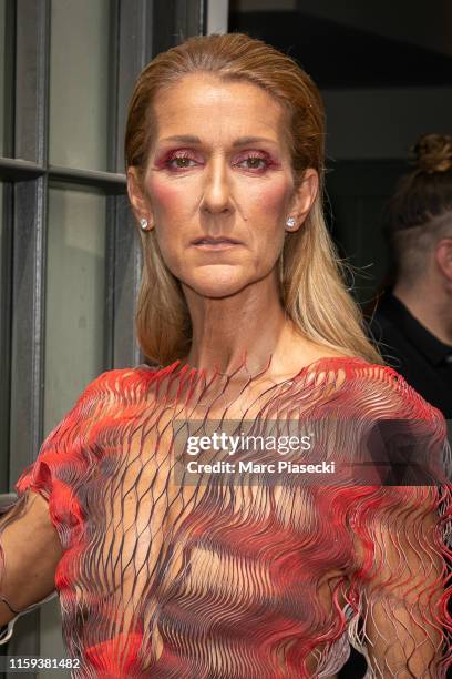 Singer Celine Dion is seen on July 01, 2019 in Paris, France.