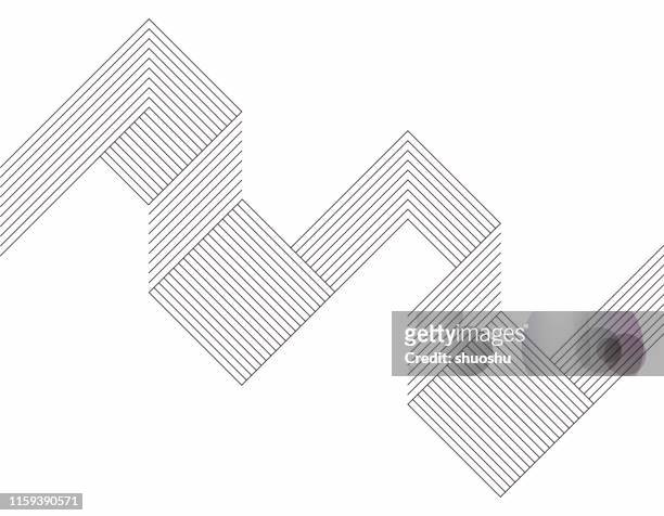 minimalism geometric line pattern background - line art stock illustrations