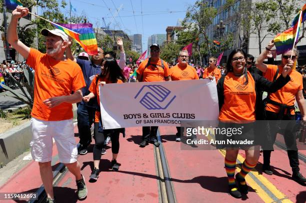 Boys and Girls Clubs of America walk during the San Francisco Pride Parade and Celebration 2019 on June 30, 2019 in San Francisco, California.