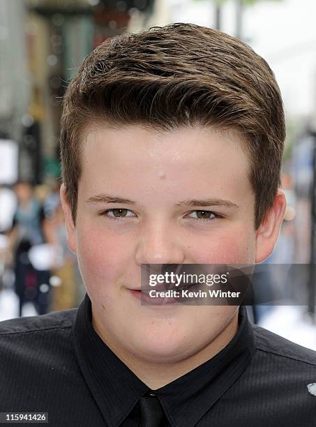 Actor Riley Griffiths arrives at the premiere of 20th Century Fox's "Mr. Popper's Penguins" held at Grauman's Chinese Theatre on June 12, 2011 in...