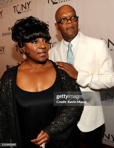 LaTanya Richardson and Samuel L Jackson attend the 65th Annual Tony Awards at the Beacon Theatre on June 12, 2011 in New York City.