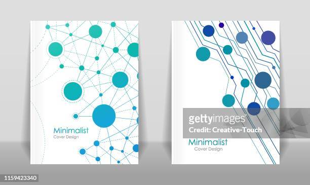minimal cover designs - annual report cover stock illustrations