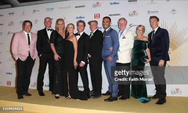 Better Homes and Gardens cast members arrive at the 61st Annual TV WEEK Logie Awards at The Star Gold Coast on June 30, 2019 on the Gold Coast,...