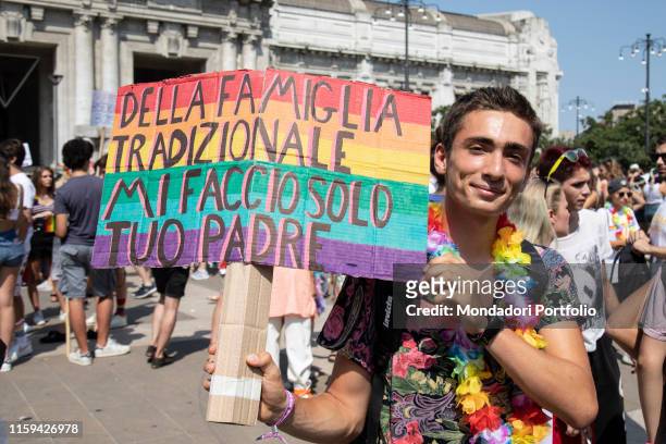 The Gay Pride in Milan The first time it was addressed to celebrate 50 years since the events of Stonewall in New York. Milan , 29 June 2019