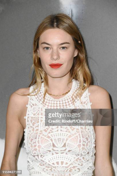 Camille Rowe attends the Christian Dior Haute Couture Fall/Winter 2019 2020 show as part of Paris Fashion Week on July 01, 2019 in Paris, France.