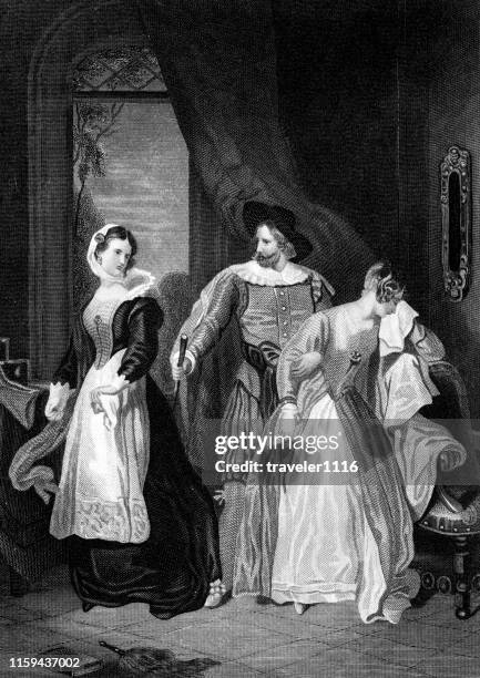 christopher columbus saying farewell - farewell spit stock illustrations