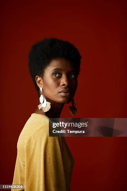 fashion portrait of african american woman. - haitian ethnicity stock pictures, royalty-free photos & images