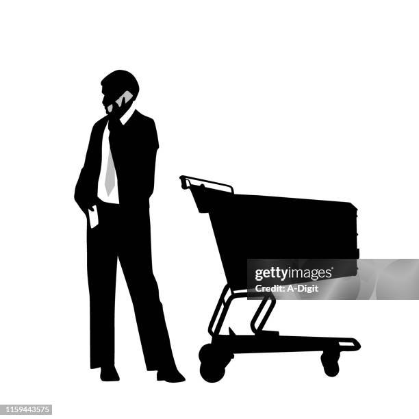 electronic shoppping - question time stock illustrations