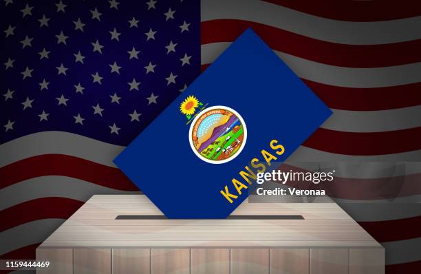 wahltag in den vereinigten staaten von amerika, kansas - usa - kansas stock-grafiken, -clipart, -cartoons und -symbole