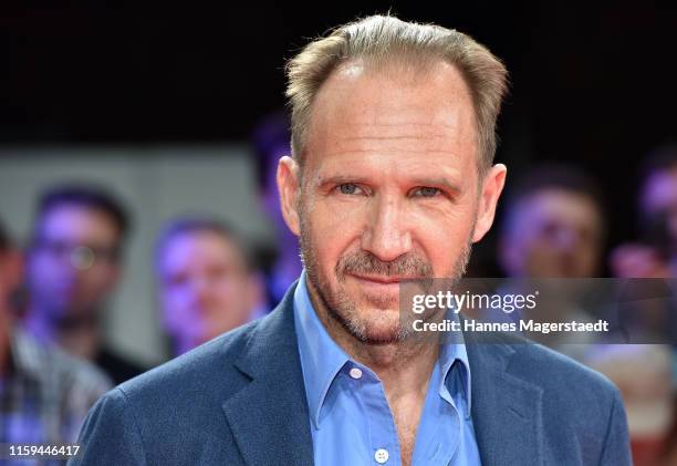 Actor Ralph Fiennes at the CineMerit Gala for Ralph Fiennes during the Munich Film Festival at Gasteig on July 01, 2019 in Munich, Germany. British...