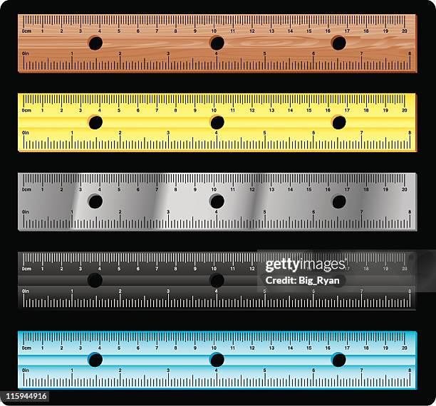 rulers - inch stock illustrations