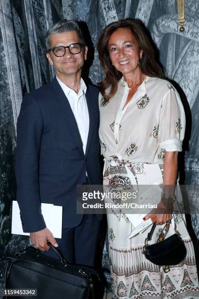 Serge Brunschwig and Katia Toledano attend the Christian Dior Haute Couture Fall/Winter 2019 2020 show as part of Paris Fashion Week on July 01, 2019...