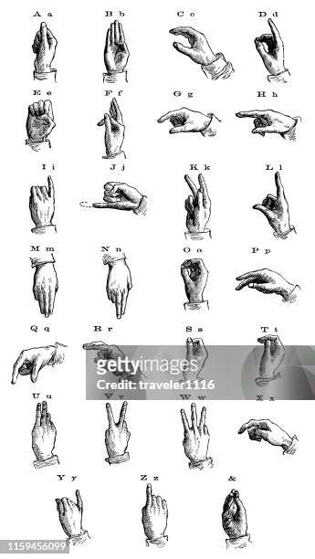 ilustraciones, imágenes clip art, dibujos animados e iconos de stock de lenguaje de señas desde 1873 - american sign language