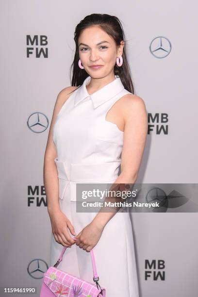 Emma Drogunova attends the KXXK show during the Berlin Fashion Week Spring/Summer 2020 at ewerk on July 01, 2019 in Berlin, Germany.