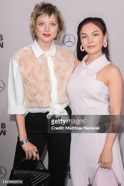 Jella Haase and Emma Drogunova attend the KXXK show during the Berlin Fashion Week Spring/Summer 2020 at ewerk on July 01, 2019 in Berlin, Germany.