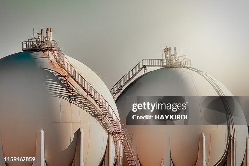 Sphere gas tanks in refiney plant Sphere gas tanks in refiney plant
