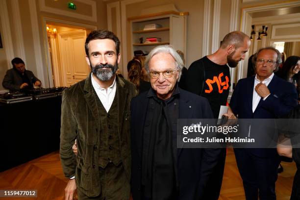 Designer Daniel Roseberry and Diego Della Valle attend the Schiaparelli Cocktail to celebrate Daniel Roseberry first Haute Couture Collection as part...