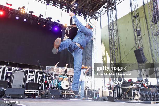 Singer Cody Johnson performs on stage during the Watershed Country Music Festival at the Gorge Amphitheatre on August 3, 2019 in George, Washington.