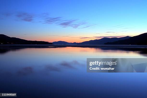 lake george dawn - lake george new york stock pictures, royalty-free photos & images