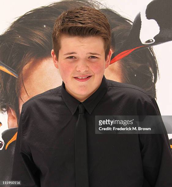 Actor Riley Griffiths attends the Premiere of 20th Century Fox's "Mr. Popper's Penguins" at Grauman's Chinese Theatre on June 12, 2011 in Los...