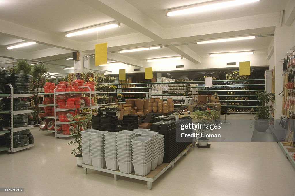 Gärtnern Abschnitt in einem Supermarkt