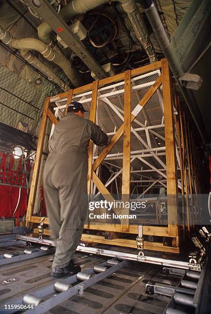 inside a hercules airplane - cargo plane open stock pictures, royalty-free photos & images