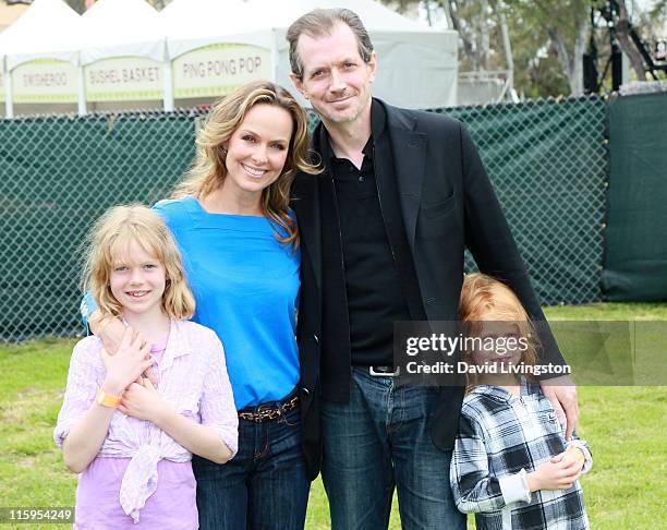 Rory Jackson, actress Melora Hardin, actor Gildart Jackson and Piper Quincey Jackson attend the Elizabeth Glaser Pediatric AIDS Foundation's "A Time...