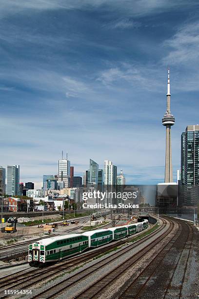 go train - toronto transit stock pictures, royalty-free photos & images