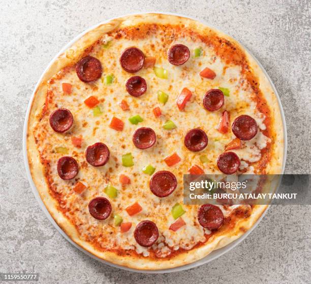 pizza - pizza directly above stock pictures, royalty-free photos & images