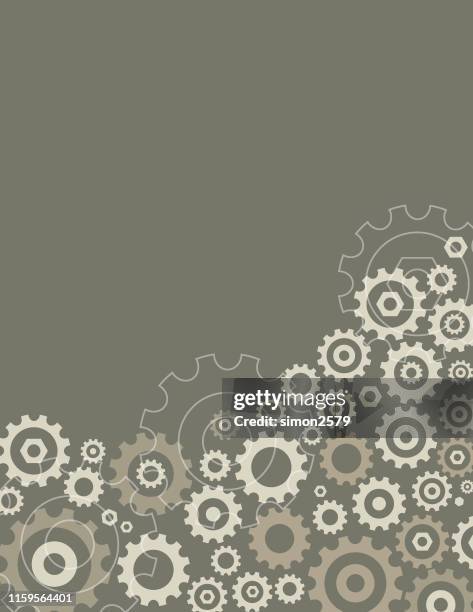 abstract technology on gear background - cogs background stock illustrations
