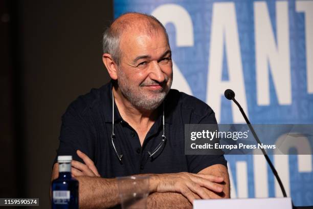 The architect of RCR Arquitectes Ramón Vilalta, is seen during the presentation of the exhibition 'RCR. El somni de la vila' on July 02, 2019 in...