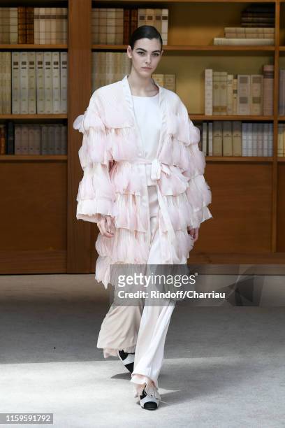 Vittoria Ceretti walks the runway during the Chanel Haute Couture Fall/Winter 2019 2020 show as part of Paris Fashion Week on July 02, 2019 in Paris,...