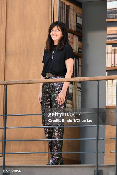 Fashion designer Virginie Viard acknowledges the audience during the Chanel Haute Couture Fall/Winter 2019 2020 show as part of Paris Fashion Week on...