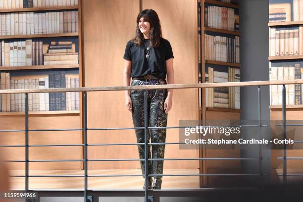 Fashion designer Virginie Viard acknowledges the audience during the Chanel Haute Couture Fall/Winter 2019 2020 show as part of Paris Fashion Week on...