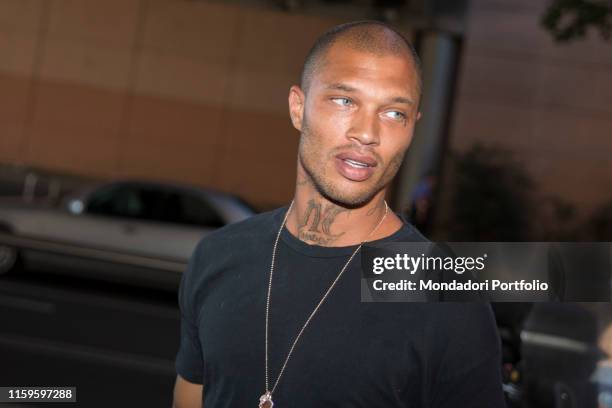 The model Jeremy Meeks at Milan fashion week. Milan, Italy. 18th June 2017