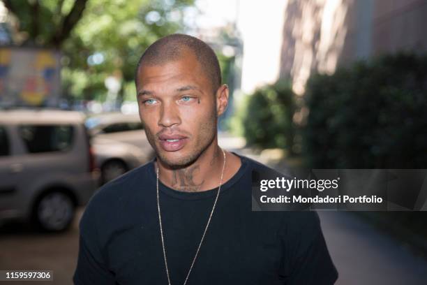 The model Jeremy Meeks at Milan fashion week. Milan, Italy. 18th June 2017