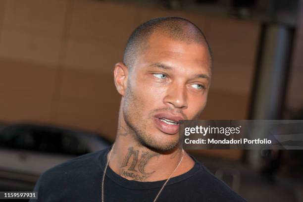 The model Jeremy Meeks at Milan fashion week. Milan, Italy. 18th June 2017