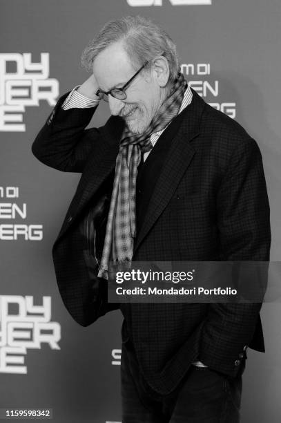 The American director Steven Spielberg during the photocall of the film Ready Player One at the Hotel De Russie in Rome. Rome, March 21, 2018