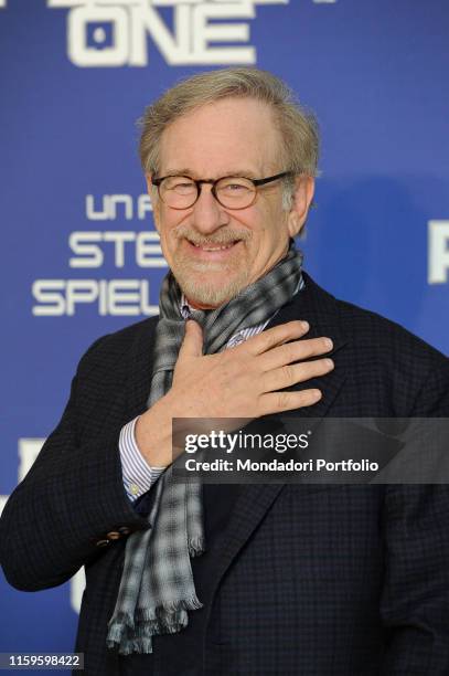 The American director Steven Spielberg during the photocall of the film Ready Player One at the Hotel De Russie in Rome. Rome, March 21, 2018