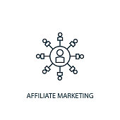 Affiliate Marketing icon. Logo element illustration