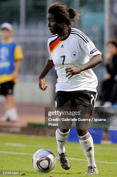 Eunice Beckmann of Germany in action during semifinal game between Germany and Switzerland of Women's Under 19 European Football Championship on June...