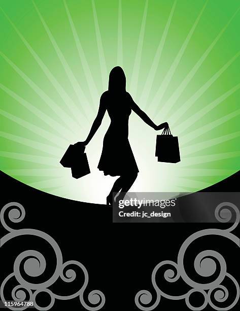 star shopper series - mall background stock illustrations