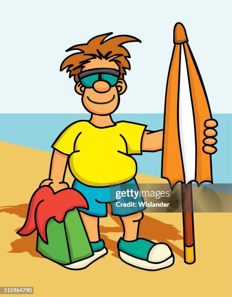 ilustraciones, imágenes clip art, dibujos animados e iconos de stock de playa bum - vagabond