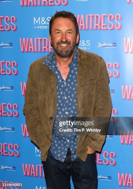 Lee Mack attends the "Waitress" media night at Adelphi Theatre on July 02, 2019 in London, England.