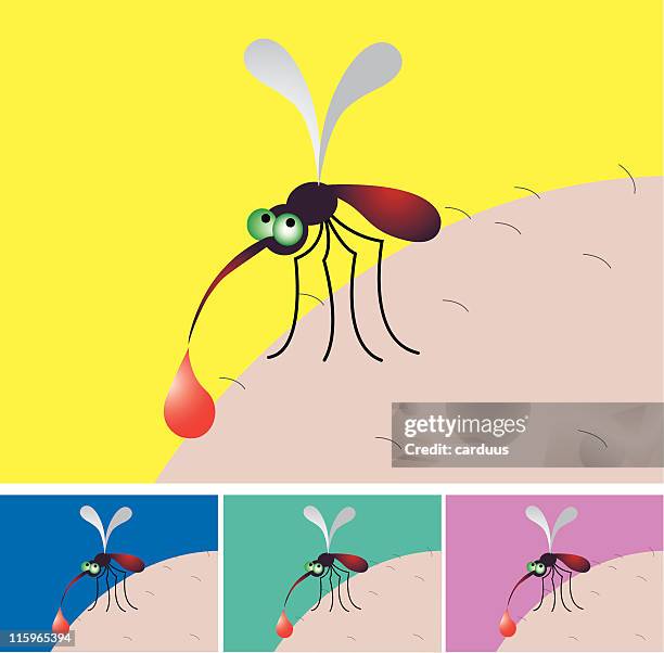 mosquito - mosquito biting stock illustrations